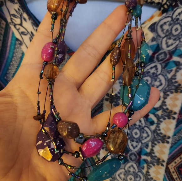 Boho Vibes Hem & Thread Aztec Kimono and Coordinating Necklace Set - Picture 4 of 10